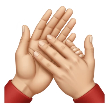 a pair of hands cracking their knuckles, by interlacing fingers, rotating the hands, and extending sticker