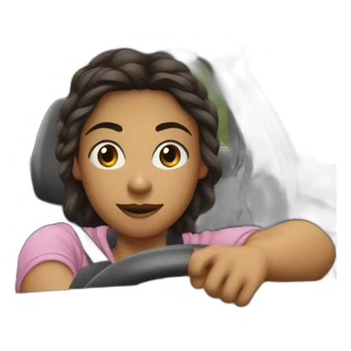 Fille avec un mec dans une voiture sticker