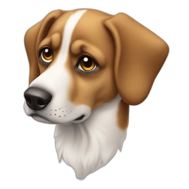 Chien longue oreille triste sticker