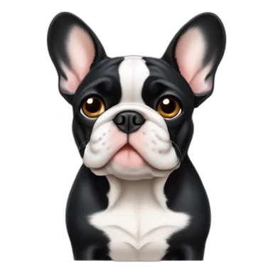 French bulldog black fur with tan points sticker