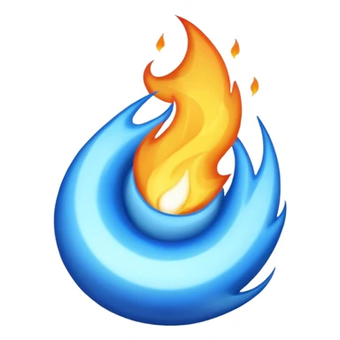Fuego azul sticker
