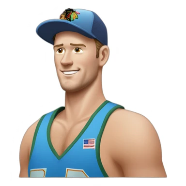 Jonathan Toews as a beach bum sticker