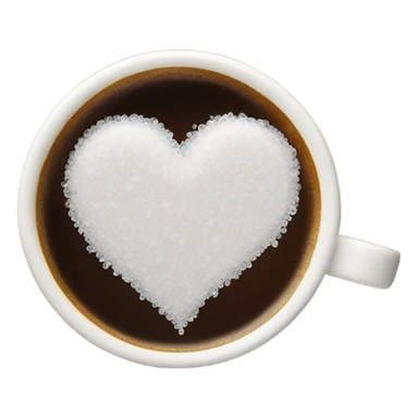 salting a heart over a cup of iced americano sticker