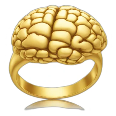 golden brain ring sticker