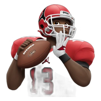 A jordan pepole love football sticker