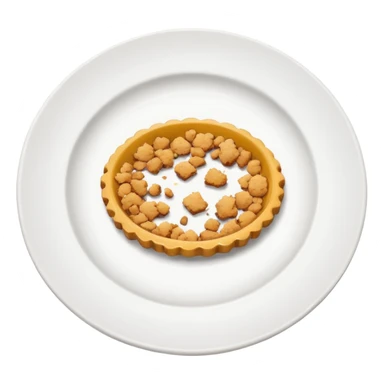 empty plate with crumbs leftover after eating sticker