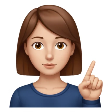 finger pointing left under nose sticker