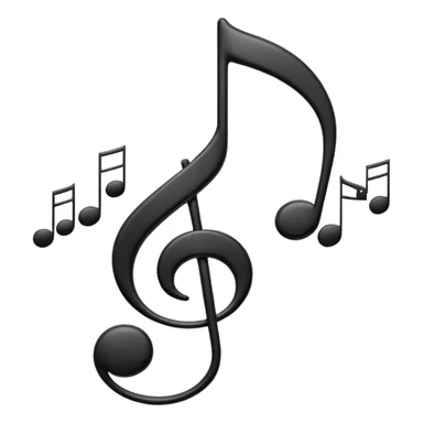 music notes appearing on a staff sticker