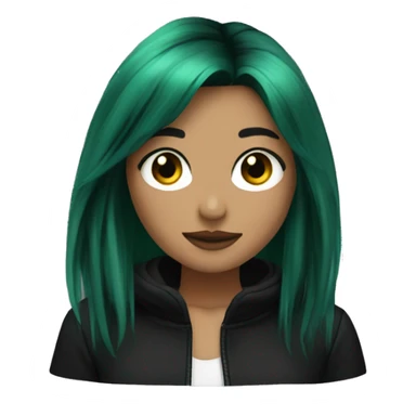 billie eillish green and black hair sticker