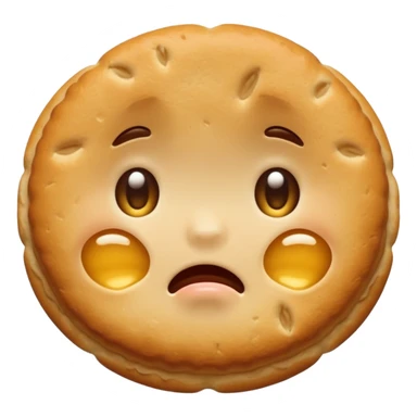 cute biscuit no cream cry with tears sticker