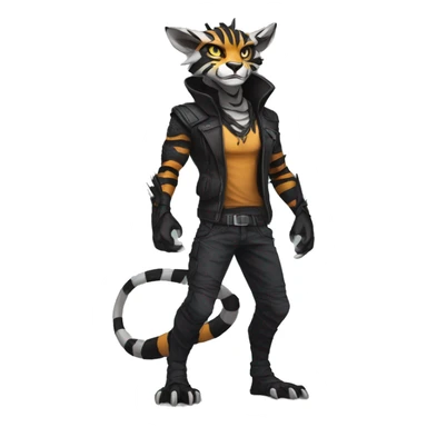 Cool Edgy Vernid species with edgy stripe markings by LiLaiRa full body sticker