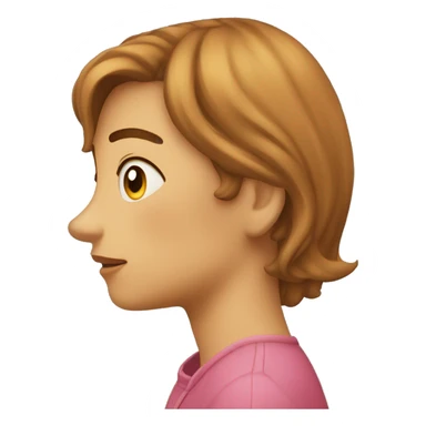 bend neck hearts behind shy from compliments sticker