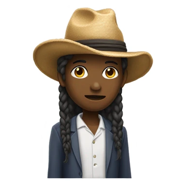 crie umaemji deu umgto peto com um chapeu de bruxa sticker