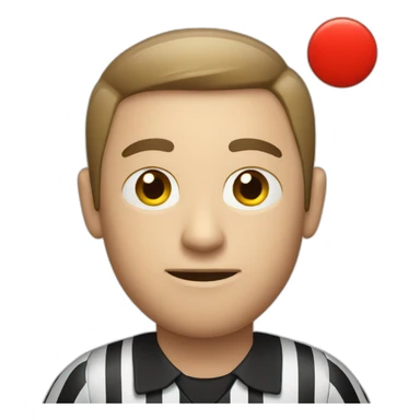 Football referee giving a red card  sticker