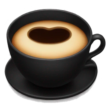 Black teacup filled with coffee sticker