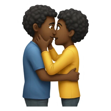 Two people kissing sticker