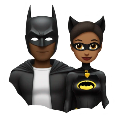 Batman and african american catwoman in love  sticker