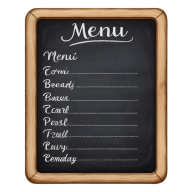 Menu board sticker