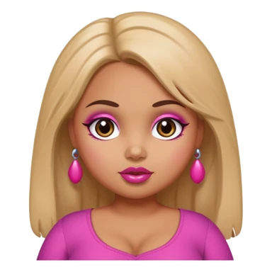 a pretty bratz tan girl who is fat sticker