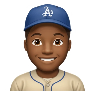 Young Jackie robinson sticker