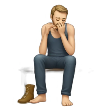 Man smells feet canada sticker