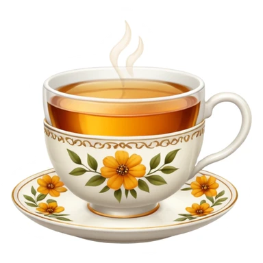 Books and a tea cup sticker