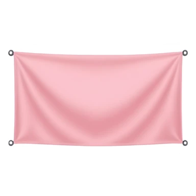Flat light pink horizontal banner sticker
