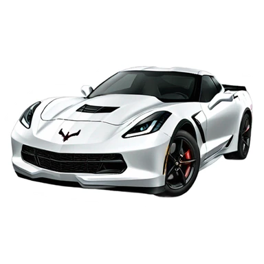 Corvette with a man standing on top sticker