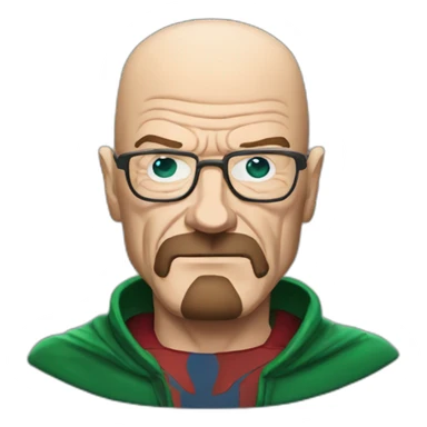 Walter White wearing a Superman suit sticker
