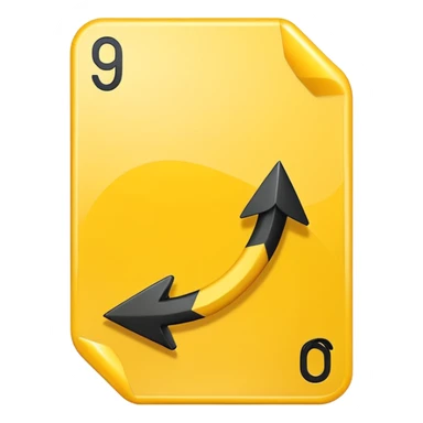 Yellow Uno reverse card emoji sticker