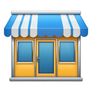 Emoji for an e-commerce marketplace: a web storefront, digital shop, or online shopping symbol. sticker