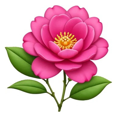 camélia flower with bud hot pink  sticker