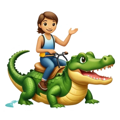 Riding alligator  sticker