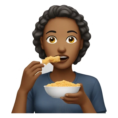  women eating with crumbs on their face sticker