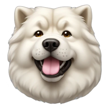 White Chow chow sticker
