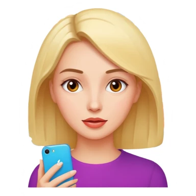 a woman talking and English letters around her sticker