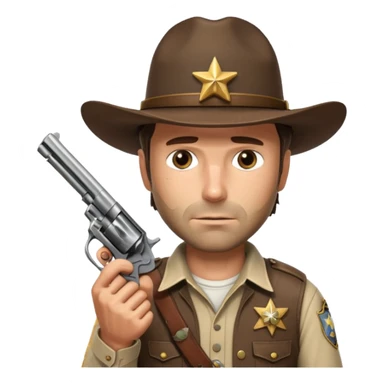 rick grimes the walking dead sticker