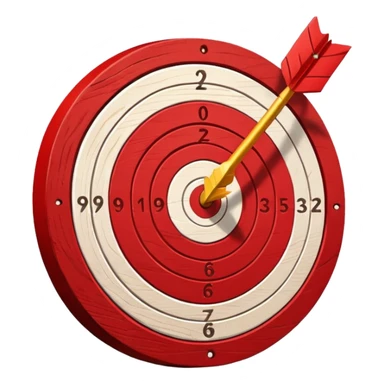 Angled target with an arrow in the center sticker