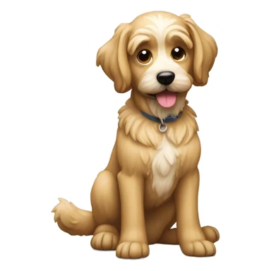 Un perro caniche sticker