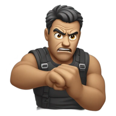 angry guy with finger sticker