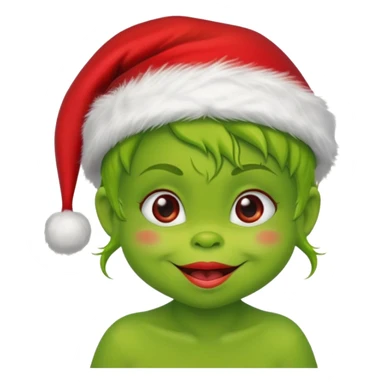 Grinch baby girl sticker