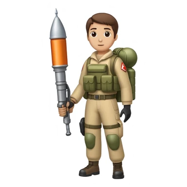 Terrorist holding RPG sticker