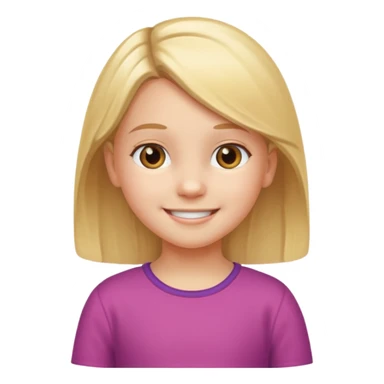 Child 8 year old girl standing  sticker