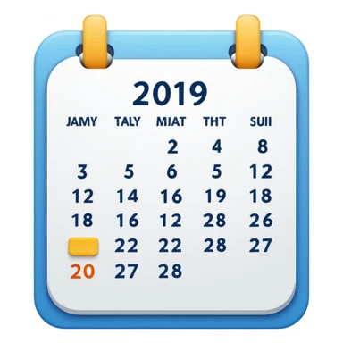 calendar, first page, day 1 sticker