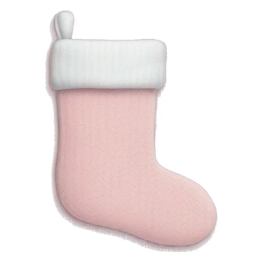 Baby pink Christmas stocking with baby pink sweater knit print and white trim sticker