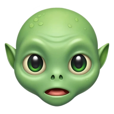 tiny alien head really scary sticker