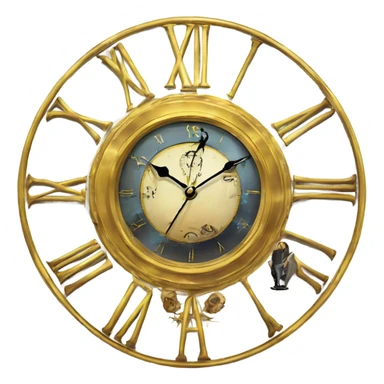 salvador dali clock sticker