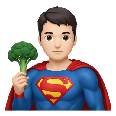 brocoli superman sticker