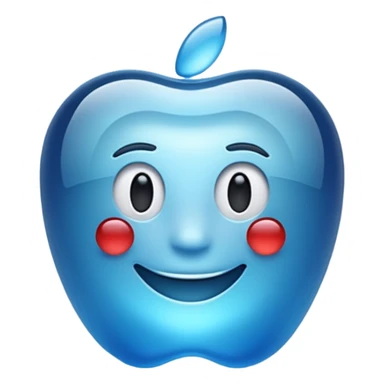 Make a standard set of emoji (all) in the style of glass from Apple company, volumetric with a 3D effect and a transparency effect, and a small one with a blue gradient or light blue The full set of emoticons sticker