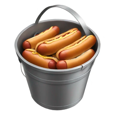 Bucket with hotdogs in it sticker
